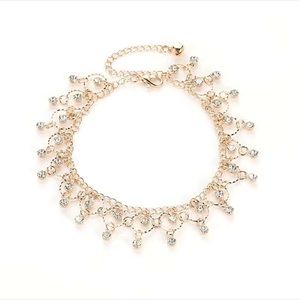 Summer Tassel Anklet Gold 14k plated Bells Ankle Bracelet
